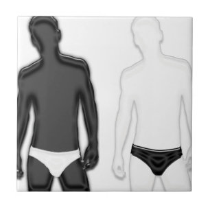 Men in Underwear Ceramic Tile