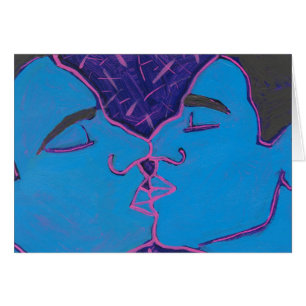 Men Kissing Blue