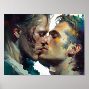 Men Kissing Poster
