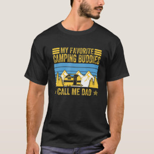 Men My Favourite Camping Buddies Call Me Dad Fathe T-Shirt