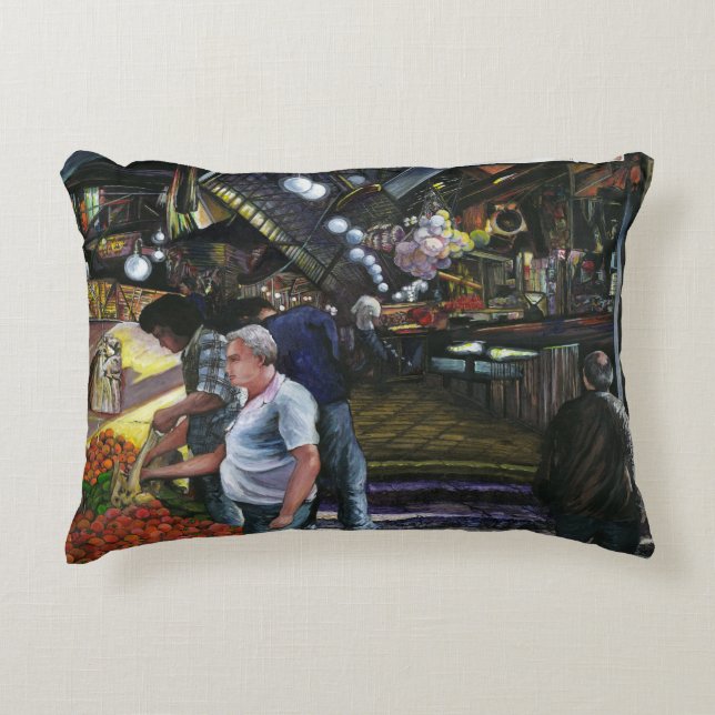 Men of Commerce, Jerusalem Decorative Cushion (Front)