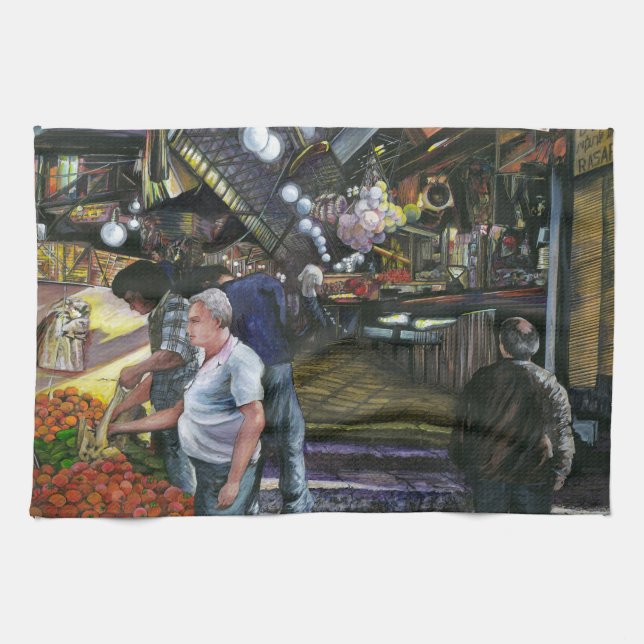 Men of Commerce, Jerusalem Tea Towel (Horizontal)