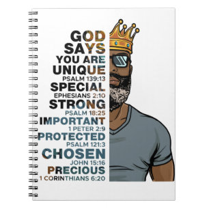 Men of faith positive inspirational motivation notebook