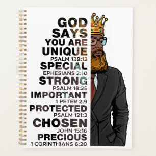 Men of faith positive inspirational motivation planner