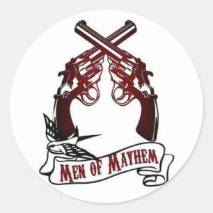Men of Mayhem Classic Round Sticker