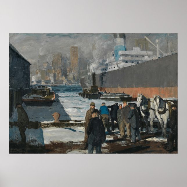 Men of the Docks by George Bellows (1912) Poster (Front)