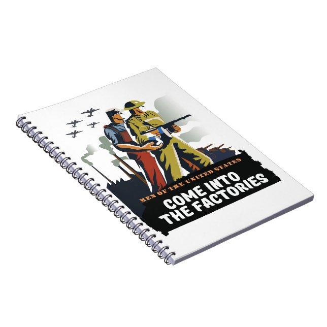 Men of the United States, WW2 poster Notebook (Right Side)