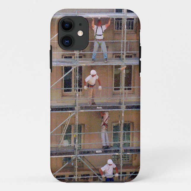 Men On Scaffolding Case-Mate iPhone 11 Case (Back)