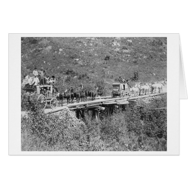 Men on Wagon Wave and Tip Hats to Photographer (Front Horizontal)