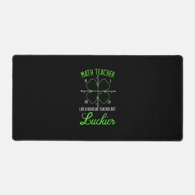 Men Patrick Was A Saint Funny St Patricks Day Beer Desk Mat (Front)