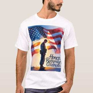 Men Patriotic Design T-Shirt Memorial Day Brave
