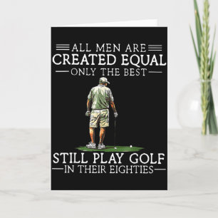 Men Play Golf Eighties Funny Golfer Golfing  Card