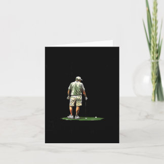 Men Play Golf Eighties Funny Golfer Golfing  Card
