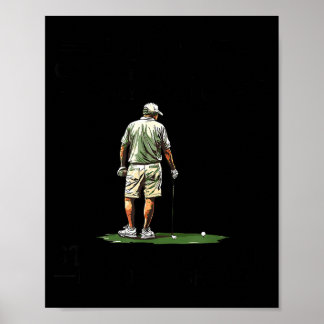 Men Play Golf Eighties Funny Golfer Golfing  Poster