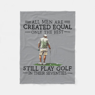 Men Play Golf In Their Seventies Gift For Golfers Fleece Blanket