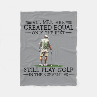 Men Play Golf In Their Seventies Gift For Golfers Fleece Blanket