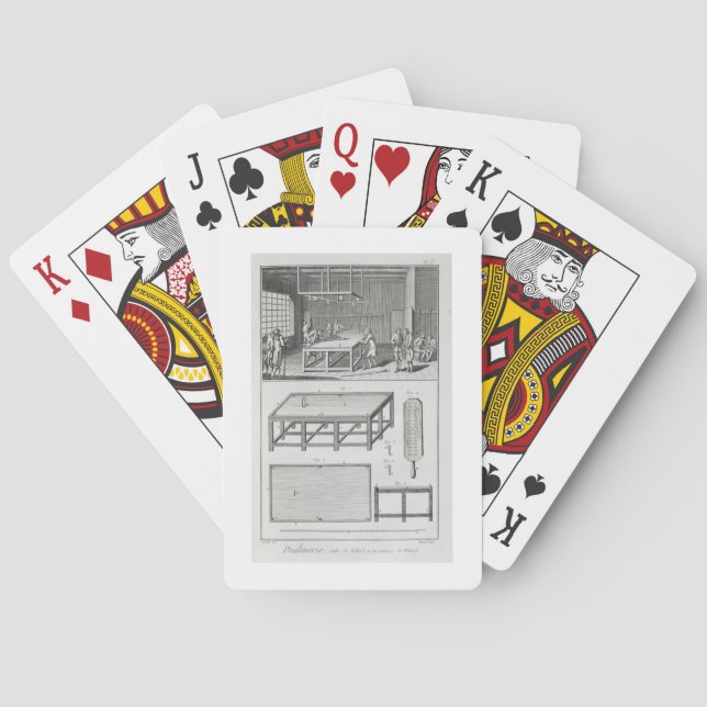 Men playing billiards, from the 'Encyclopedie des Playing Cards (Back)