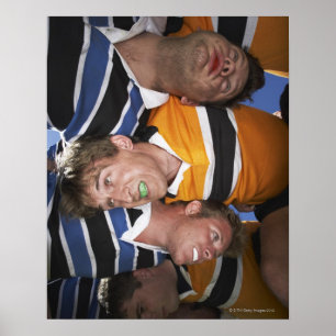 Men Playing Rugby Poster