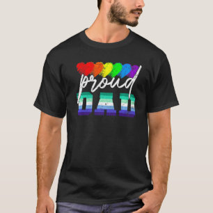 Men Proud Dad Transgender Pride Gay Flag Lgbt Fath T-Shirt
