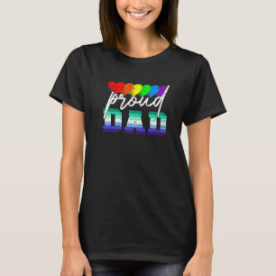 Men Proud Dad Transgender Pride Gay Flag Lgbt Fath T-Shirt