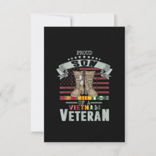 Men Proud Son Of A Vietnam Veteran Fathers Day RSVP Card