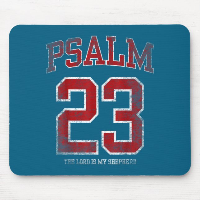 Men Psalm 23 Jersey Lord Shepherd Mouse Pad (Front)