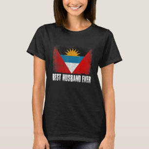 Men Retro Antigua And Barbuda Flag Best Husband Ev T-Shirt