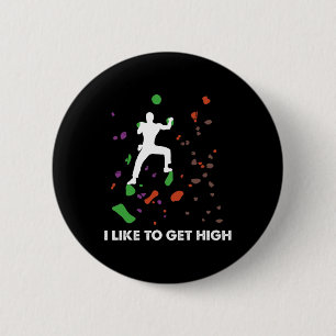 Men Rock Climbing Funny Bouldering I Like To Get H 6 Cm Round Badge