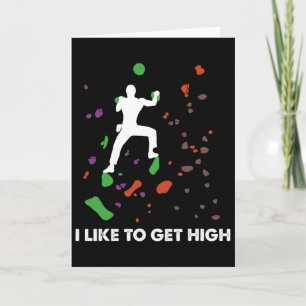 Men Rock Climbing Funny Bouldering I Like To Get H Card