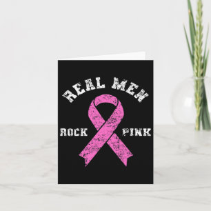 Men Rock Pink - Fighting Breast Cancer Card