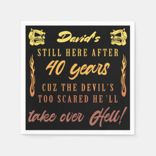Men’s 40th Birthday Humour Napkin