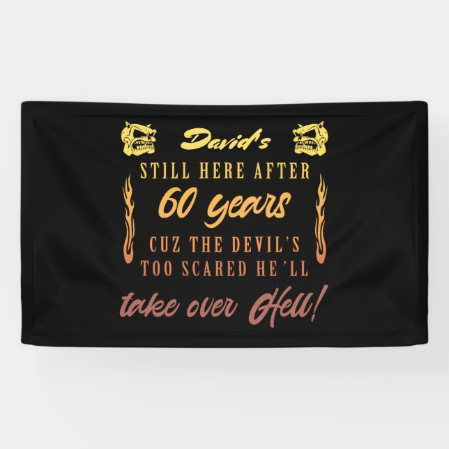 Men’s 60th Birthday Humour Banner (Horizontal)
