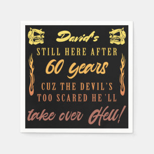 Men’s 60th Birthday Humour Napkin
