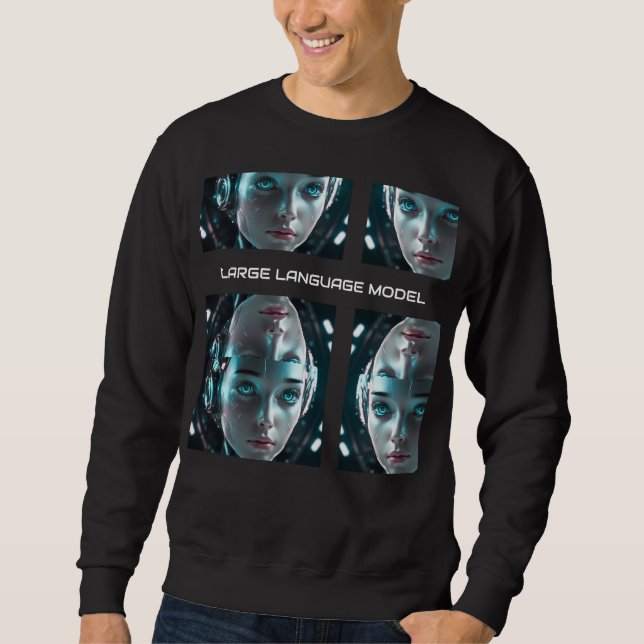 Men;s Artificial Intelligence Robotic Sweatshirt (Front)