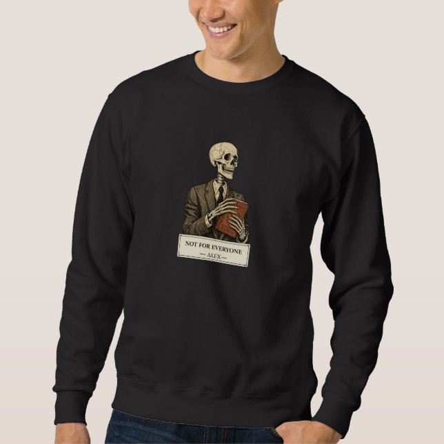 Men’s Black Skeleton Graphic Crewneck Sweatshirt (Front)
