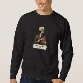 Men’s Black Skeleton Graphic Crewneck Sweatshirt
