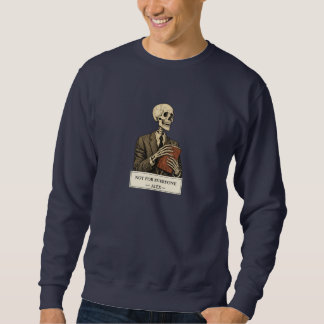 Men’s Black Skeleton Graphic Crewneck Sweatshirt