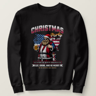 Men’s Christmas Santa Sweatshirt   Holiday Fun
