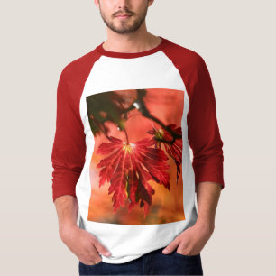 Men’s Red-Leaf Long Sleeve T-Shirt