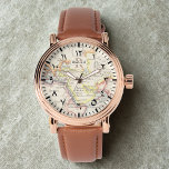 Men’s Rose Gold Mecca Map Watch – Arabic Numerals<br><div class="desc">Men’s Rose Gold Mecca Map Watch – Arabic Numerals | Groom, Eid or Hajj Gift | Personalised Vintage Keepsake. A Meaningful Timepiece, Designed With Heart and Heritage. Celebrate sacred moments and personal milestones with this exquisitely designed men’s watch. Featuring Arabic numerals and an authentic 1895 antique map that beautifully highlights...</div>