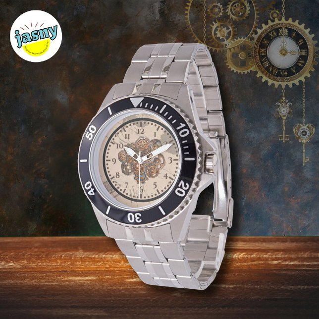 Men’s Steampunk Gears Cosplay Stainless Steel Watch (Creator Uploaded)