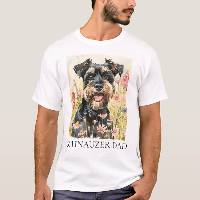 Men’s T-Shirt – Schnauzer Dad Shirt for Dog Lovers (Front)
