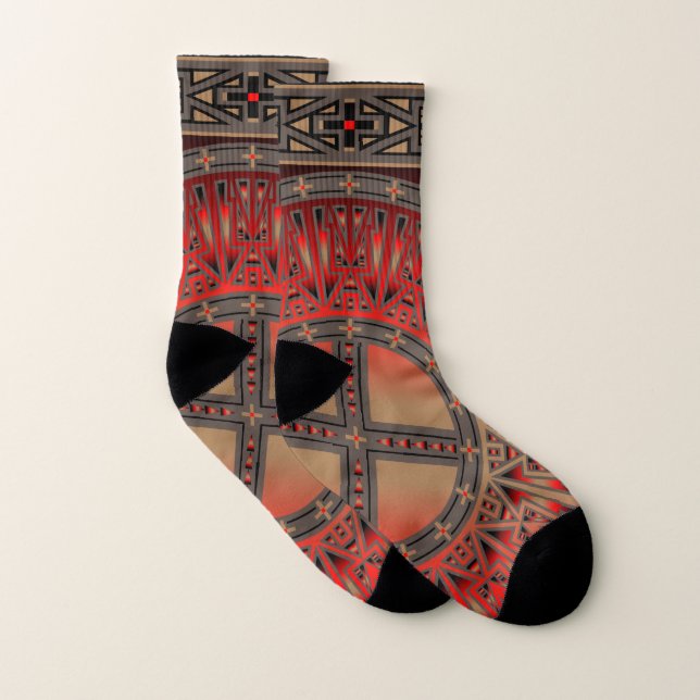 Men’s & Women’s Socks (Ancestors Red) (Pair)