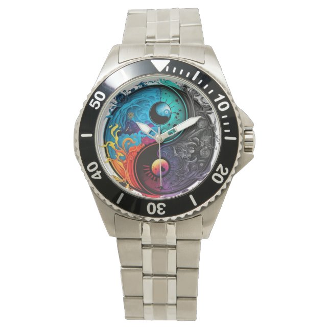Men’s Yin & Yang Watch – Balance Meets Strength (Front)