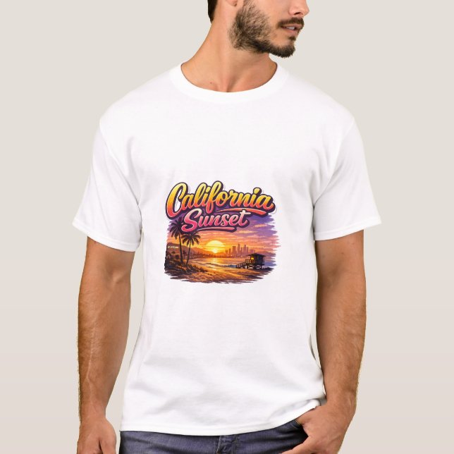 Men shirt California sunset (Front)