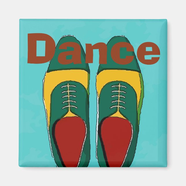 Men Shoes, Dance, Change Text Magnet (Front)