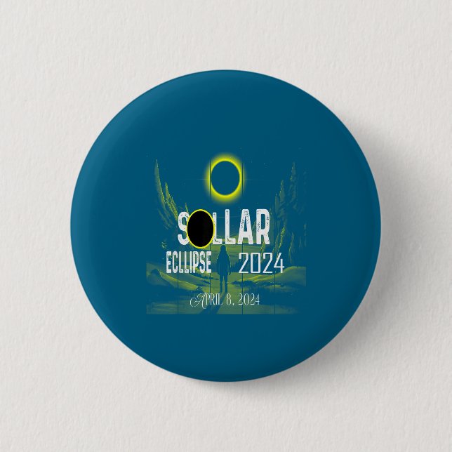 Men Solar Eclipse Totality Total Solar 6 Cm Round Badge (Front)