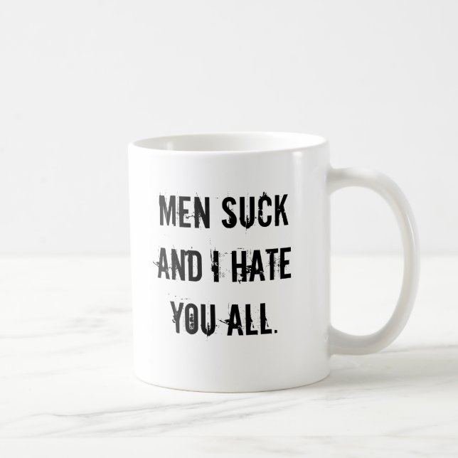 men suck coffee mug (Right)