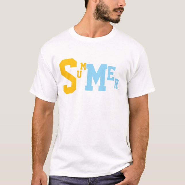 Men Summer Vibes Graphic Tee Minimalist Tshirt (Front)