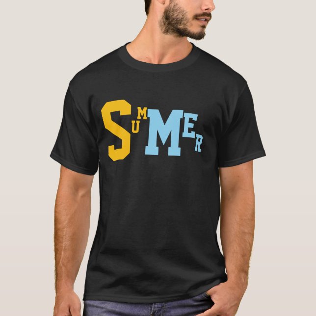 Men Summer Vibes Graphic Tee Minimalist Tshirt (Front)